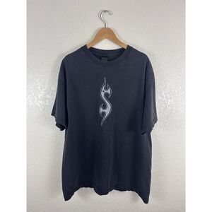 Y2K Scheme Flame Logo T-Shirt – Made in USA (Size XL)